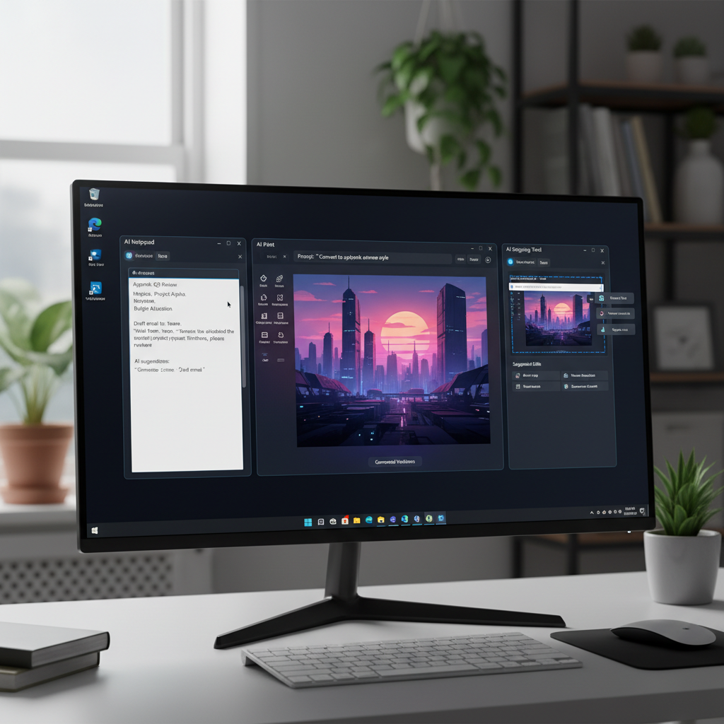 Windows Insiders Get First Look at AI-Powered Notepad, Paint, Snipping Tool