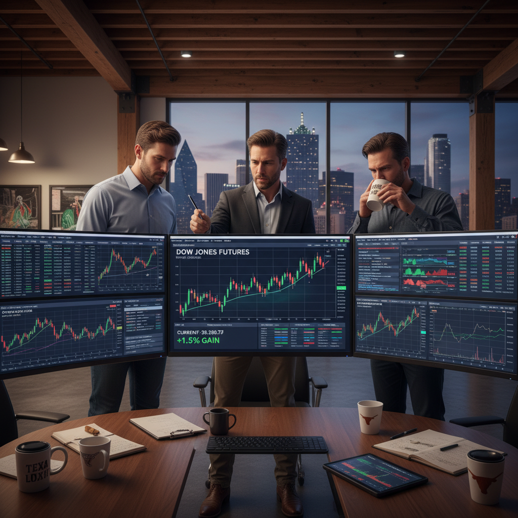 Texas Investors Watch Dow Jones Futures Rise as Tariff Policies Shift