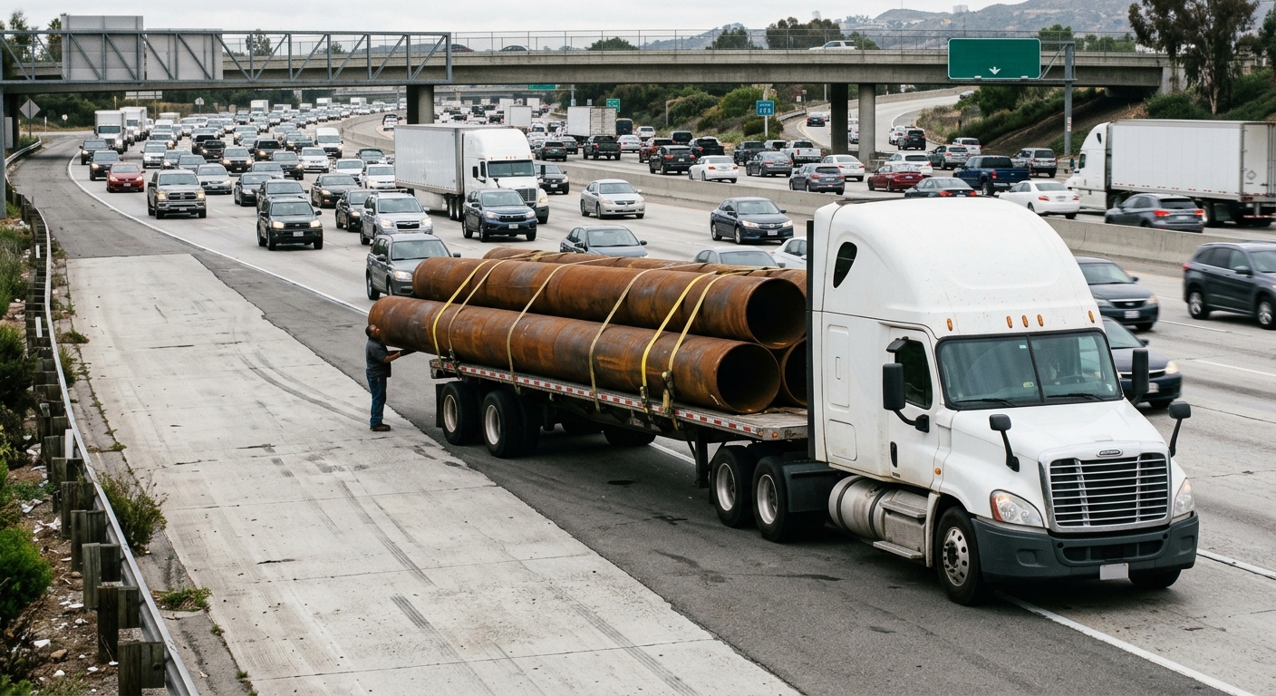 Katy Freeway Closure Causes Major Delays After 18-Wheeler Load Shifts in Houston