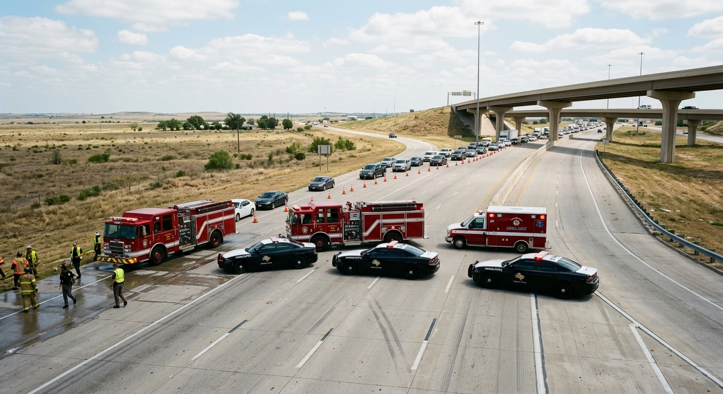2 Killed in Multi-Vehicle Crash on East Freeway at Monmouth, All Eastbound Lanes Closed